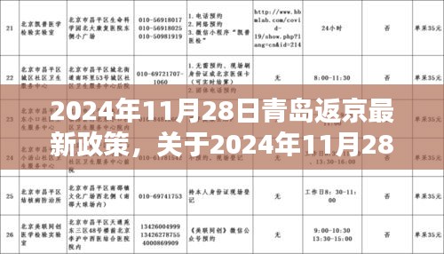 2024年11月28日青岛返京政策详解及最新规定