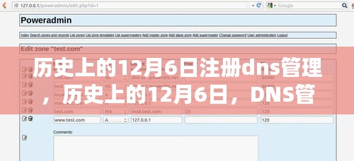 历史上的12月6日，DNS管理的注册之路开启时刻