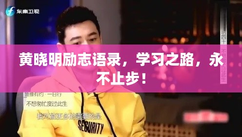 黄晓明励志语录，学习之路，永不止步！