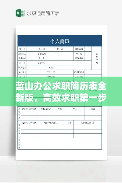 蓝山办公求职简历表全新版，高效求职第一步