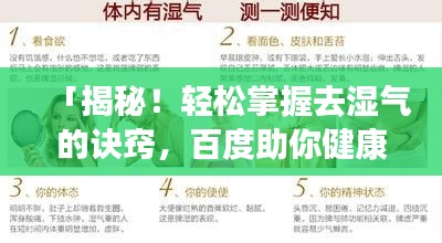 「揭秘！轻松掌握去湿气的诀窍，百度助你健康无忧！」