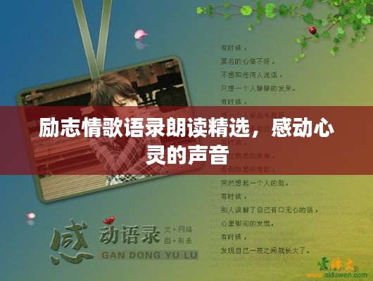 励志情歌语录朗读精选，感动心灵的声音