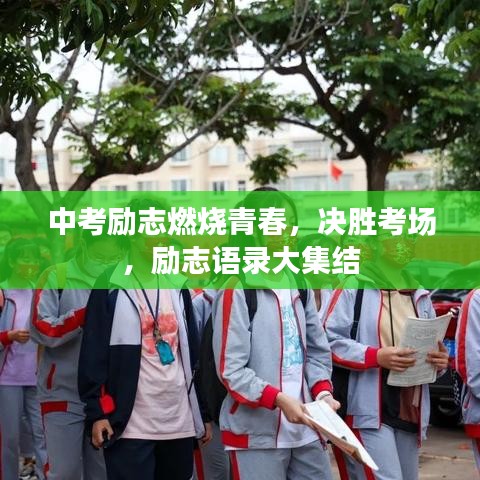中考励志燃烧青春，决胜考场，励志语录大集结