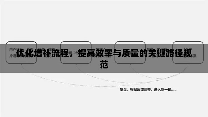 优化增补流程，提高效率与质量的关键路径规范