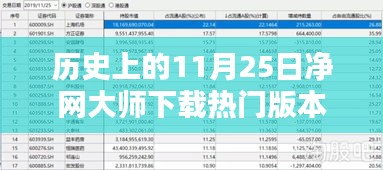历史上的11月25日，净网大师热门下载版本概览