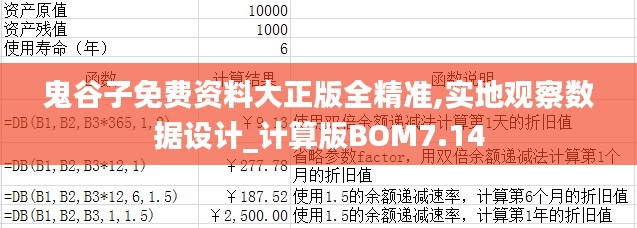 鬼谷子免费资料大正版全精准,实地观察数据设计_计算版BOM7.14