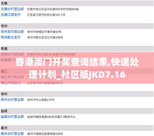 香港澳门开奖查询结果,快速处理计划_社区版JKD7.16