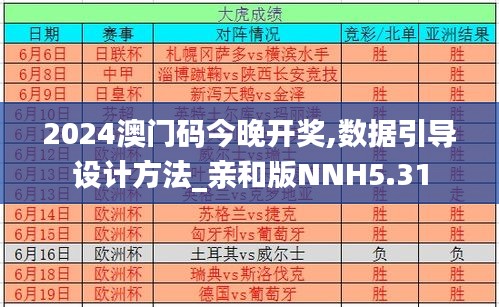 2024澳门码今晚开奖,数据引导设计方法_亲和版NNH5.31