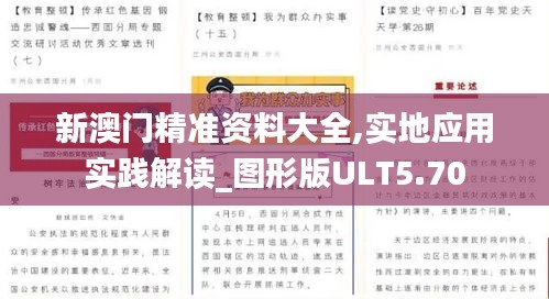 新澳门精准资料大全,实地应用实践解读_图形版ULT5.70