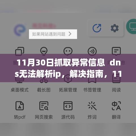 应对网络挑战，解决指南与DNS无法解析IP异常信息解析攻略