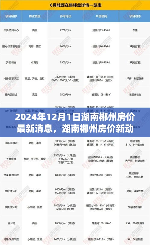 湖南郴州房价最新动态，科技驱动下的未来居住空间展望（2024年12月）