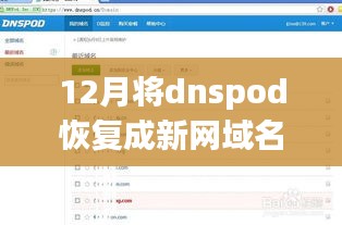 DNSPod回归新网域名DNS，历程、时代印记与影响分析