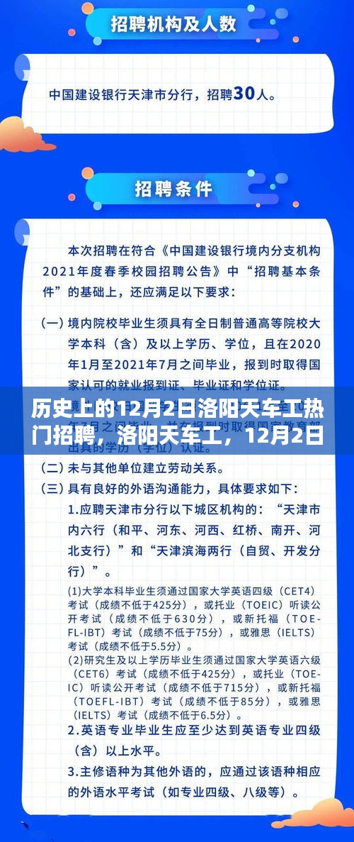 历史上的热门招聘时刻，洛阳天车工在12月2日的招聘热潮