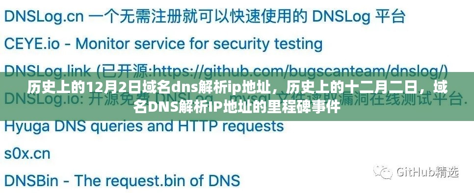 历史上的域名DNS解析IP地址里程碑事件，聚焦十二月二日