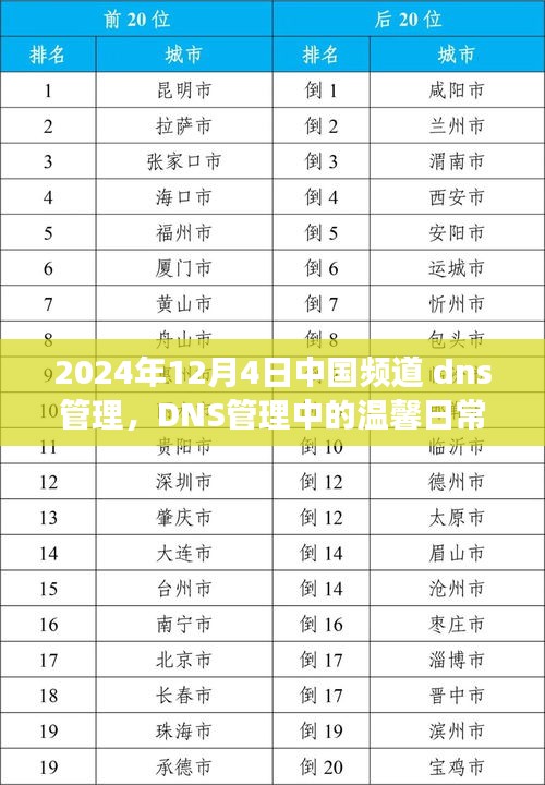 2024年12月4日中国频道DNS管理的温馨日常，网络情缘与朋友们