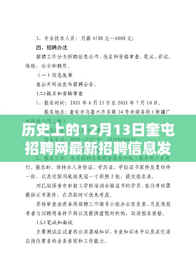 历史上的12月13日奎屯招聘网最新招聘信息概览及发布动态分析