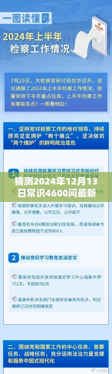 揭秘未来常识问答动向，预测2024年12月13日常识4600问更新揭秘