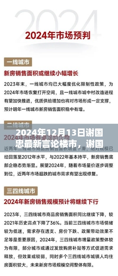 谢国忠最新言论解析，2024年楼市走向指南