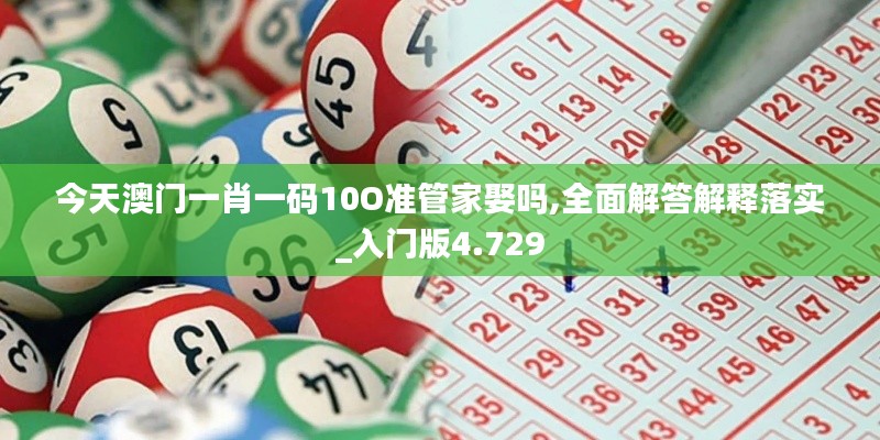 今天澳门一肖一码10O准管家娶吗,全面解答解释落实_入门版4.729