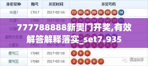 777788888新奥门开奖,有效解答解释落实_set7.935