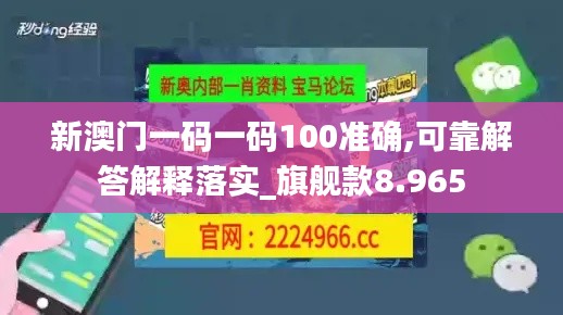 新澳门一码一码100准确,可靠解答解释落实_旗舰款8.965