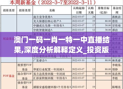 澳门一码一肖一特一中直播结果,深度分析解释定义_投资版9.362