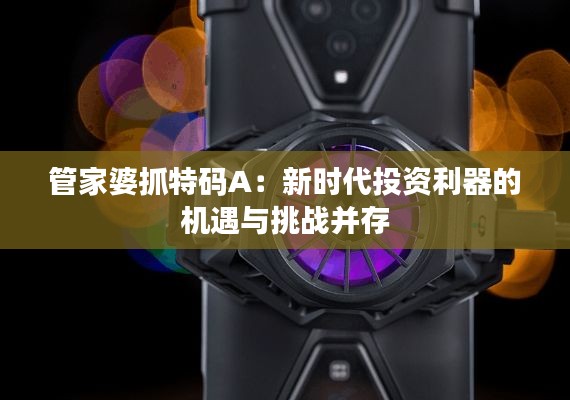 管家婆抓特码A：新时代投资利器的机遇与挑战并存