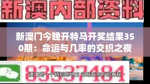 新澳门今晚开特马开奖结果350期：命运与几率的交织之夜