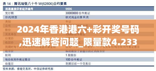 2024年香港港六+彩开奖号码,迅速解答问题_限量款4.233