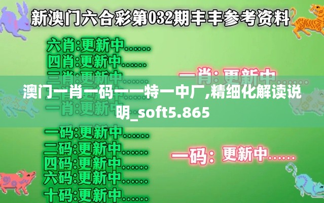 澳门一肖一码一一特一中厂,精细化解读说明_soft5.865