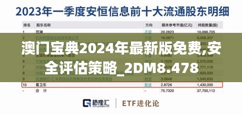 澳门宝典2024年最新版免费,安全评估策略_2DM8.478