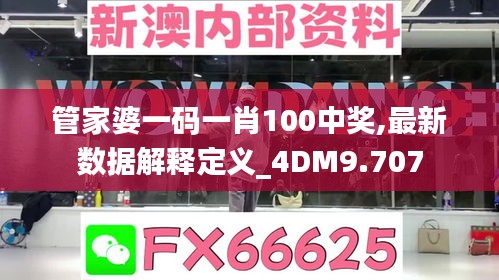 管家婆一码一肖100中奖,最新数据解释定义_4DM9.707