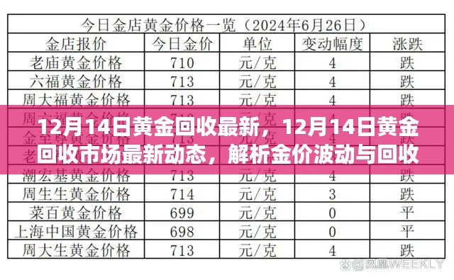 12月14日黄金回收市场最新动态解析，金价波动与回收策略探讨