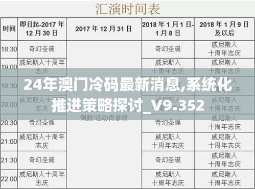 24年澳门冷码最新消息,系统化推进策略探讨_V9.352