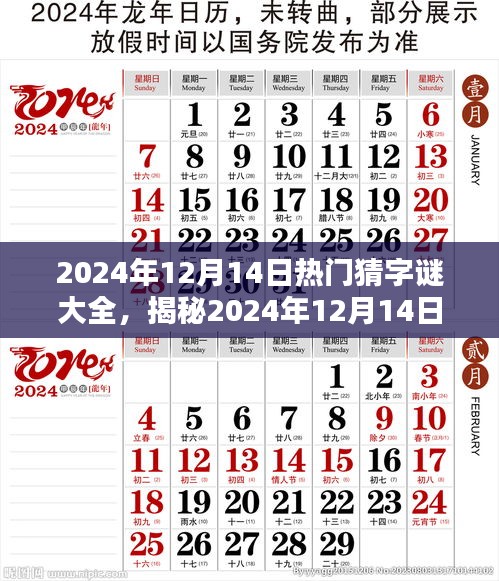 揭秘汉字奥秘，2024年热门猜字谜盛宴开启！