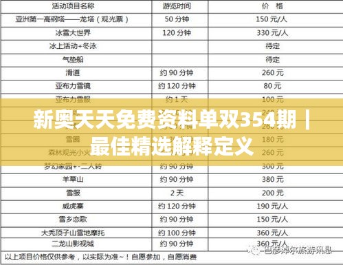 新奥天天免费资料单双354期｜最佳精选解释定义