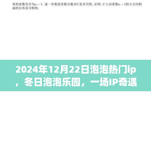 冬日泡泡乐园，IP奇遇与友情盛宴的温馨日常（2024年12月22日）