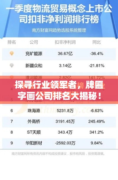 探寻行业领军者，牌匾字画公司排名大揭秘！