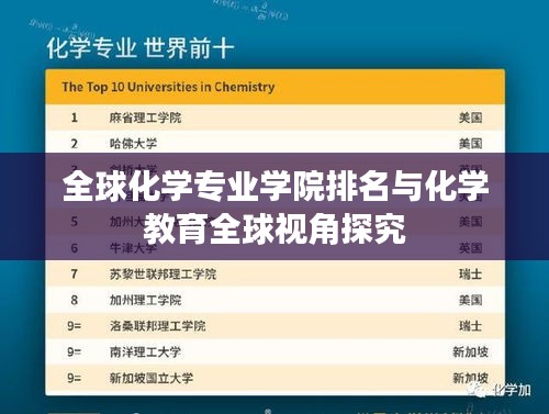 全球化学专业学院排名与化学教育全球视角探究