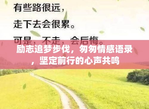 励志追梦步伐，匆匆情感语录，坚定前行的心声共鸣