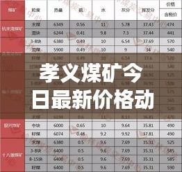 孝义煤矿今日最新价格动态更新