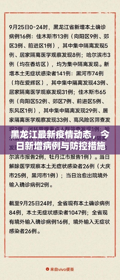 黑龙江最新疫情动态，今日新增病例与防控措施更新