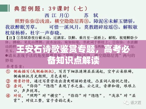 王安石诗歌鉴赏专题，高考必备知识点解读