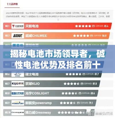 揭秘电池市场领导者，碱性电池优势及排名前十品牌盘点