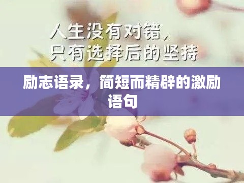 励志语录，简短而精辟的激励语句